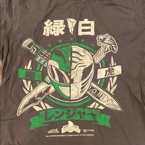 Gildan Green Power Ranger Vintage inspired Short Sleeve Tee - Picture 2 of 7